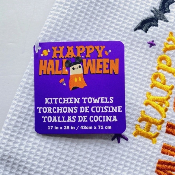 NWT, Disney Licensed, Happy Halloween, Mickey Mouse, 2 Piece, Decorative Towels - Picture 9 of 12